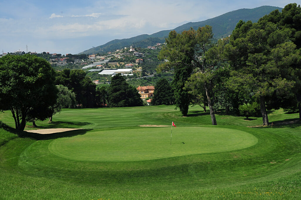 Golf with hills view