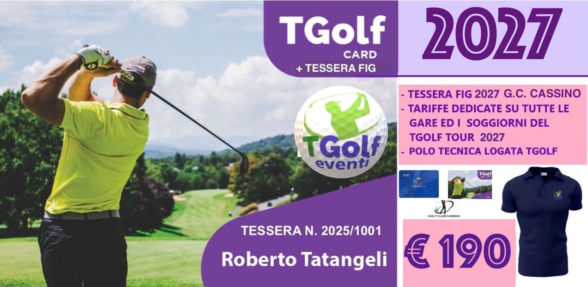 TGolf Card 2027 + Tessera FIG